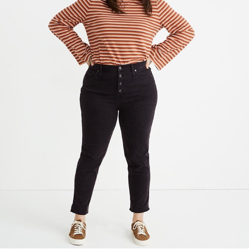 MADEWELL Stovepipe Lunar Wash Button-Front…